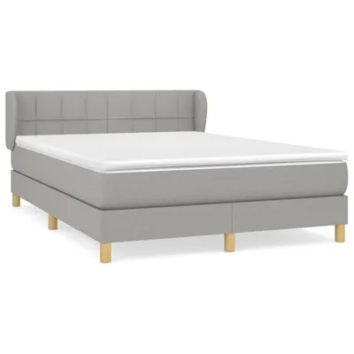 Produktbild von vidaXL Boxspringbett mit Matratze Hellgrau 140x200 cm Stoff