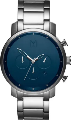 Produktbild von MVMT Chrono Midnight Silver Herren Uhr Armbanduhr Edelstahl MC01-SBLU