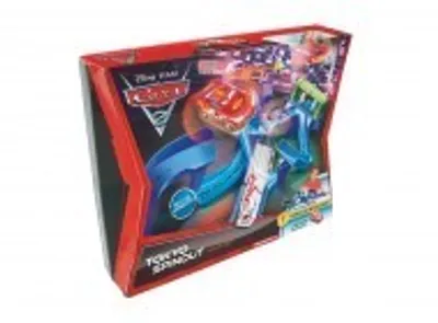 Produktbild von Mattel V3615 - Disney Cars 2 Großes Tokio Trackset, Pistenset mit Doppelstarter