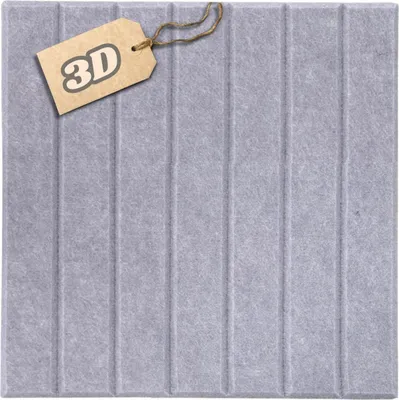 Obrázok produktu pre Filcové nástenné panely 3D, štvorcové, samolepiace, akustické, mäkké,  dizajn, svetlosivé, HB05