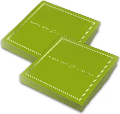 Produktbild von ITENGA 40x Servietten Schön dass du da bist V3 frühlingsgrün