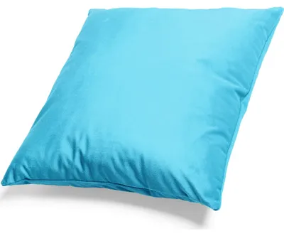 Imagen del producto de Funda de cojín de microfibra, 50x50 cm, azul medio