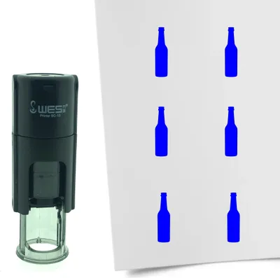 Obrázek produktu pro Pivní láhev CombiCraft Stamp 10mm kulatá - modrý inkoust