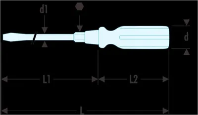 Image de Facom Schraubendreher mit Holzgriff 14 mm