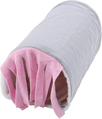 Produktbild von Famanu Tunnel für Kleintiere - Schutzhütte für Meerschweinchen, Igel, Hamster, Chinchilla, Kaninchen mit Fleecequaste