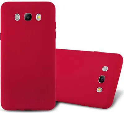 Produktbild von Cadorabo Schutzhülle für Samsung Galaxy J7 2016 Hülle in Rot Handyhülle TPU Etui Cover Case