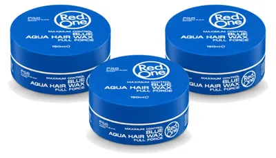 Produktbild von 3 x Red One Blue Aqua Haarwachs - Starker Halt und Glanz - 150 ml - Vorteilspackung - 3 Stücke