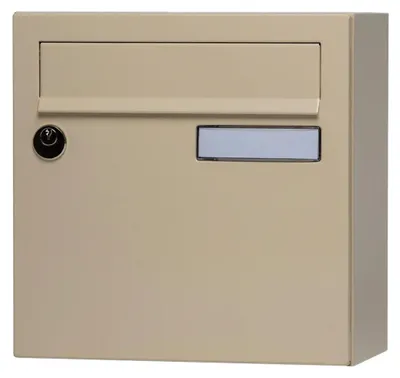 Image de Boîte aux lettres compacte - 1 porte extérieur - Essentiel - acier ivoire brillant
