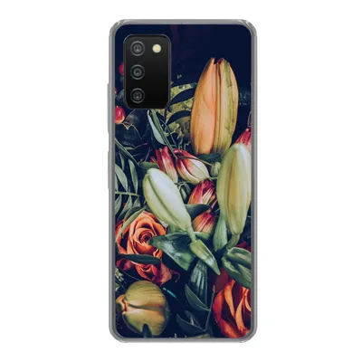 Produktbild von MuchoWow® Handyhülle Schutzhülle Hülle für Samsung Galaxy A03s Blumenstrauß - Stilleben - Blumen - Pflanzen - Rot Silikon Softcase Handy Hülle - Schutz