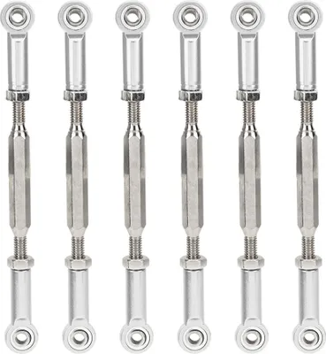 Produktbild von 6 Stück 88 mm verstellbare Schubstangen aus Aluminiumlegierung, Spannschloss-Stangengestänge-Zubehör für RC-Automodelle