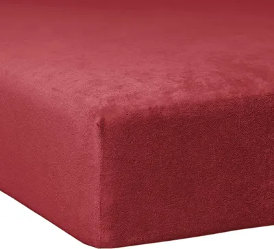 Produktbild von Traumschlaf Flausch Biber Spannbettlaken 90x190 cm - 100x200 cm burgund