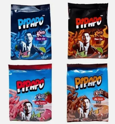 Produktbild von 4x Pipapo Amo Knax Chips | Knusprige Maissnacks mit würzigem Geschmack | Ideal zum Snacken & Teilen (4x70g) +Heartforcards Versandschutz