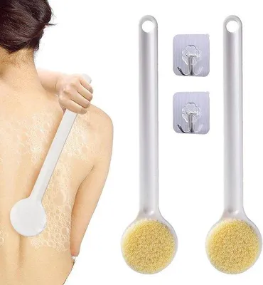 Obrázok produktu pre 2 dlhé mäkké kefky do sprchy na exfoliáciu a čistenie pokožky