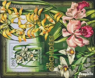 Produktbild von Briefmarken Zentralafrikanische Republik 2012 Mi Block 939 (kompl. Ausgabe) postfrisch Orchideen (Cimbidium eburneum)