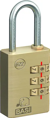 Produktbild von BASI - Vorhangschloss - VHS 622 - 25 mm - 3-stellige Zahlenkombination - 6220-2500