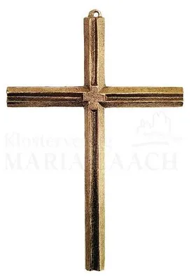Produktbild von Kreuz aus gegossener Bronze mit 2,5 Zentimeter Breite und 1,1 Zentimeter Höhe, als Haussegen
