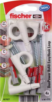 Image de Fischer DuoPower 8x40 EasyHook Loop K (4) Dübelsortiment 557927 1 Set (557927)