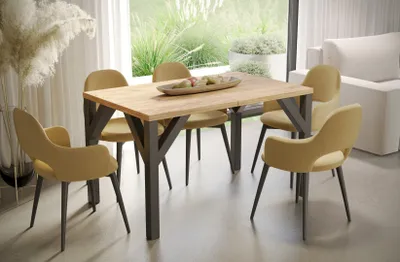 Produktbild von Endo-Moebel Esstisch Baltika 130cm - 240cm erweiterbar ausziehbar Holz Küchentisch (Craft Eiche)