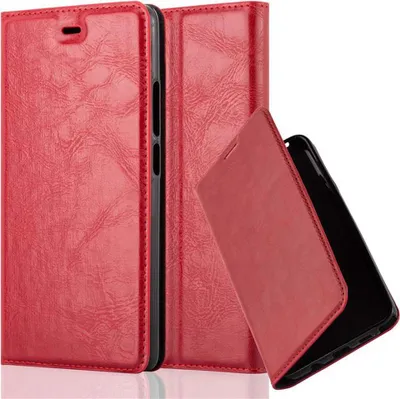 Produktbild von Cadorabo Hülle für ZTE Nubia Z9 MAX Schutz Hülle in Rot Handyhülle Etui Case Cover Magnetverschluss