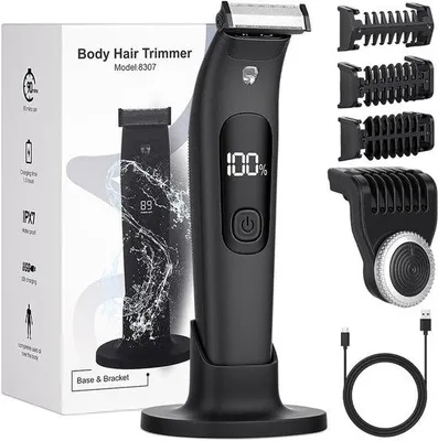 Productafbeelding van Elektrische Mannen Scheerapparaat USB-C Oplaadbaar LED Display Lichaamsscheermachine voor Mannen IPX7 Droog en Nat Scheerapparaat voor G
