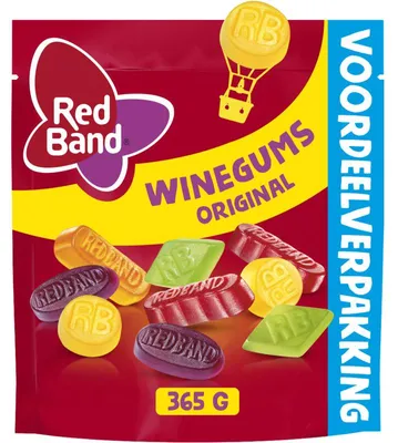 Image de Red Band Winegummix XL 365g – mélange de gomme au vin fruité et végétalien, extra large