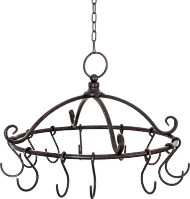 Produktbild von Küchenkrone Hakenleiste Wildkrone Metzgerkrone Eisen Antik-Stil 108cm braun