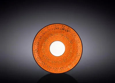 Produktbild von Wilmax Untertasse 15 cm Orange Porzellan WL-667336/B