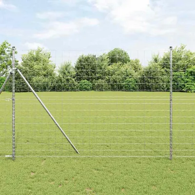 Produktbild von Bodenmontierter Euro-Zaun 10 x 1,5 m Verzinkter Stahl Silber