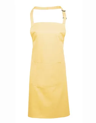 Produktbild von Premier Workwear PR154 | Colours Bib Apron With Pocket - 72 x 86 cm - Waschbar bis 60 - Farbe: Lemon (ca. Pantone 127) - Größe: 72 x 86 cm