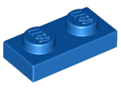 Obrázek produktu pro Lego® 50x 1x2 destičky 3023 - Modrá destička - modrá