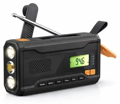 Obrázek produktu pro Solární rádio se světlem, dynamem a powerbankou 4500 mAh