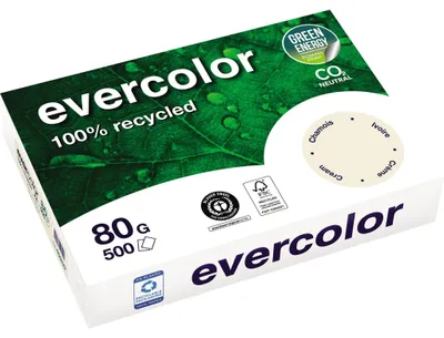 Obrázok produktu pre Clairefontaine Clairefontaine Recyklačný papier Evercolor chamois DIN A4 80 g/qm 500 kusov