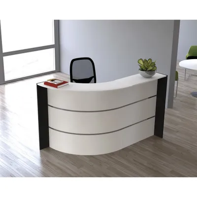 Produktbild von Kerkmann Kompakttheke Theke Bari erweiterbar (B)1750x(T)950x(H)1120mm  Weiß Anthrazit-keine Erweiterung-kein Stauraum-ohne Beleuchtung