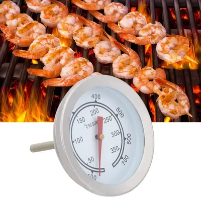 Obrázok produktu pre 100 ~ 700 °F, nerezový grilovací teplomer, indikátor teploty, analógový ciferník, dvojitá stupnica