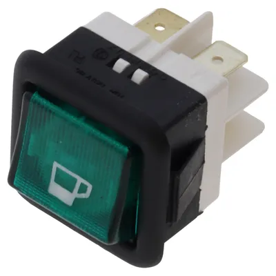 Image de Interrupteur vert pour machine à café Saeco Via Veneto SIN013 COM004 RI9343
