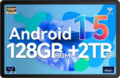 Produktbild von Android 15 Tablet 10 Zoll, 30GB RAM + 128GB ROM (2TB TF), Octa Core, Widevine L1, WiFi 6, Bluetooth 5.3, 6200mAh Akku, Computermodus, IPS HD Display