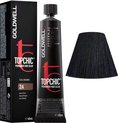 Produktbild von Goldwell Topchic The Browns, Schwarz, 2A, Blue Black, Unisex, 60 ml, Alle Haare
