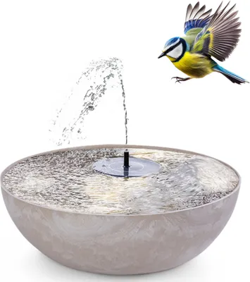Produktbild von Solar-Brunnen Set für draußen - 45 cm Schale sandfarben