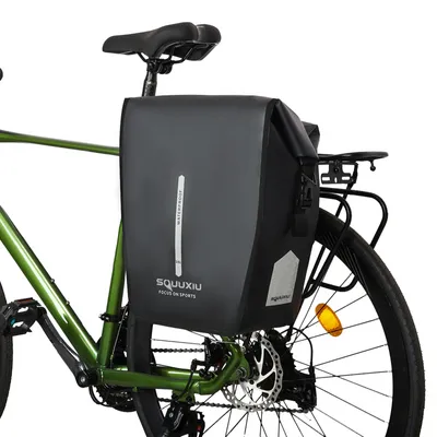 Produktbild von Fahrradgepäcktasche, Fahrradtasche, Fahrrad-Soziustasche, Fahrrad-Satteltasche, wasserdichte Regaltasche, Schwarz