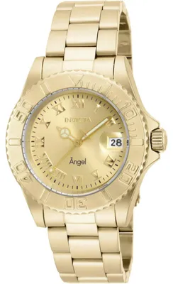 Zdjęcie produktu dla Invicta Angel 16849 Zegarek Damski - Mechanizm Kwarcowy - Stal Nierdzewna z Złotą Tarcza - 40 mm