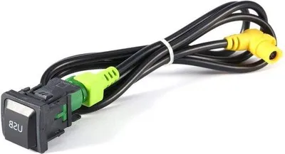 Image de Kit de câbles de 100 cm avec connecteur USB AUX, noir