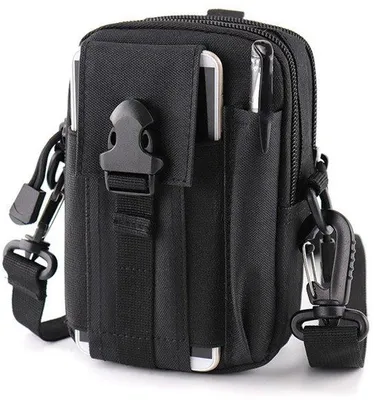 Produktbild von Taktische Rucksack für Männer, multifunktionelles, schmales, schwarz, mit Schultergurt, für Camping, Wandern, Radfahren und Klettern.