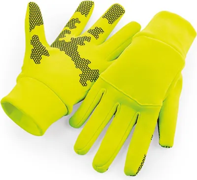 Immagine prodotto di Beechfield B310 | Guanti Softshell Sport Tech - Colore: giallo fluorescente - Taglia: S/M