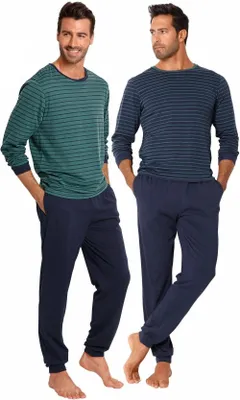 Produktbild von LE JOGGER Pyjama 4 -teilig petrol, marine Größe 52/54