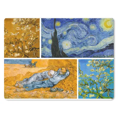 Produktbild von MuchoWow® Mauspad Mousepad Van Gogh - Collage - Kunst 23x19 cm - Mousepads - Maus Mat - Pad - Mausunterlage - Schreibtischunterlage - Mauspad