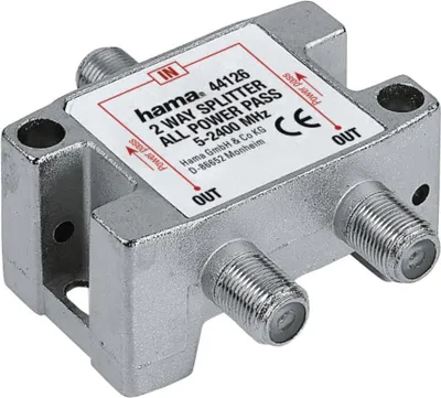 Produktbild von Hama Classic Line SAT-Verteiler, 2-fach, voll geschirmt (00182232)