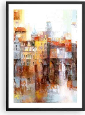 Produktbild von Gerahmtes Poster - Schwarzer Rahmen - Stadt Mietshaus - 50x70 cm - Wand Bild - Wanddeko - Wandbilder - Kunstposter - Wandposter - Bilderrahmen - Bilder - Kunstdruck - Wandbild - P2BPA50x70-3476