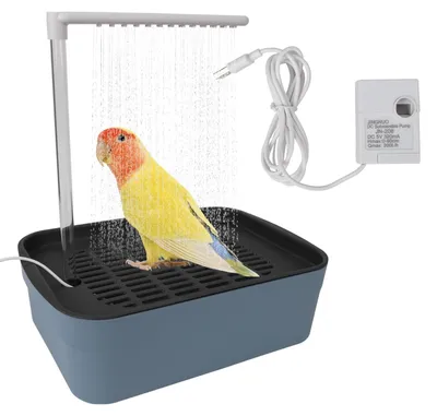 Image de Bain pour oiseaux automatique, adapté aux perroquets et aux perruches de taille moyenne