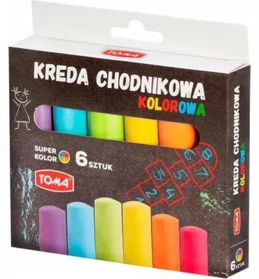 Image de Craies pour trottoir, couleurs variées, 6 couleurs, marque TOMA