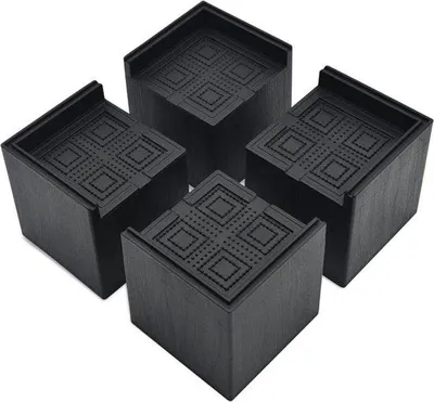 Produktbild von Famanu Bettverhöher 7,6 cm - Möbelverhöher für Bettrahmen und Möbel - Set mit 4 Stück